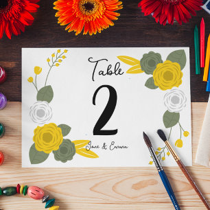 Numeração De Mesa Tema Floral