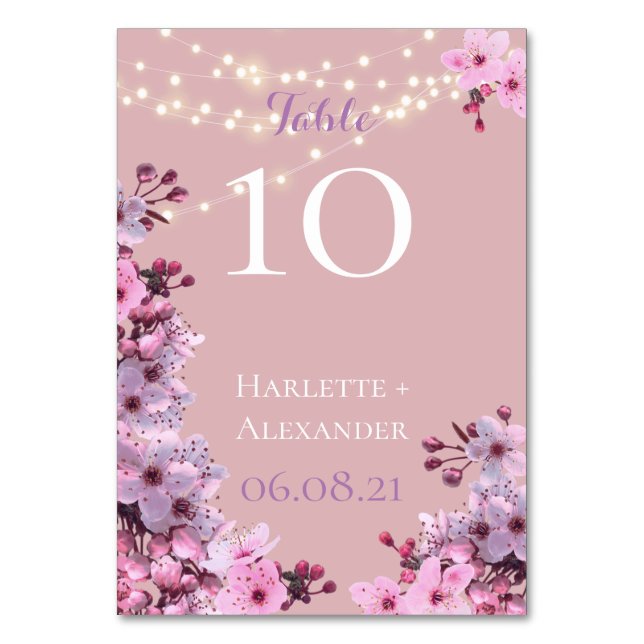 Numeração De Mesa Tema Sakura (Frente)