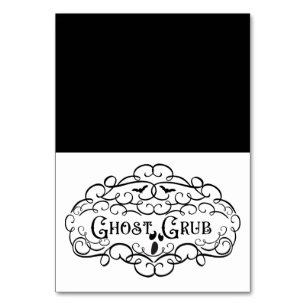 Numeração De Mesa Tenda de comida vintage elegante de Halloween Ghos