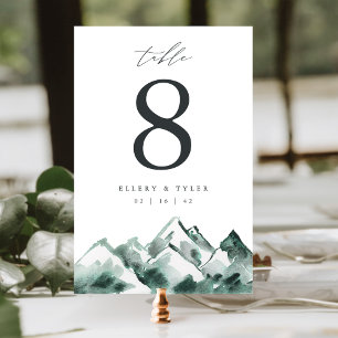 Numeração De Mesa Terra   Casamento Personalizado De Montanha
