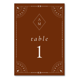 Numeração De Mesa Terracota Lua Celestial e Estrelas