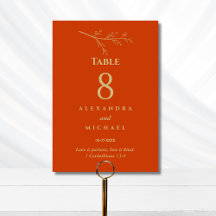 Terracotta Botanical Christian Wedding