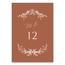 Numeração De Mesa Terracotta Cottage Número da Tabela de Casamento S