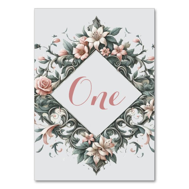 Numeração De Mesa Terthy Floral Vine (Verso)