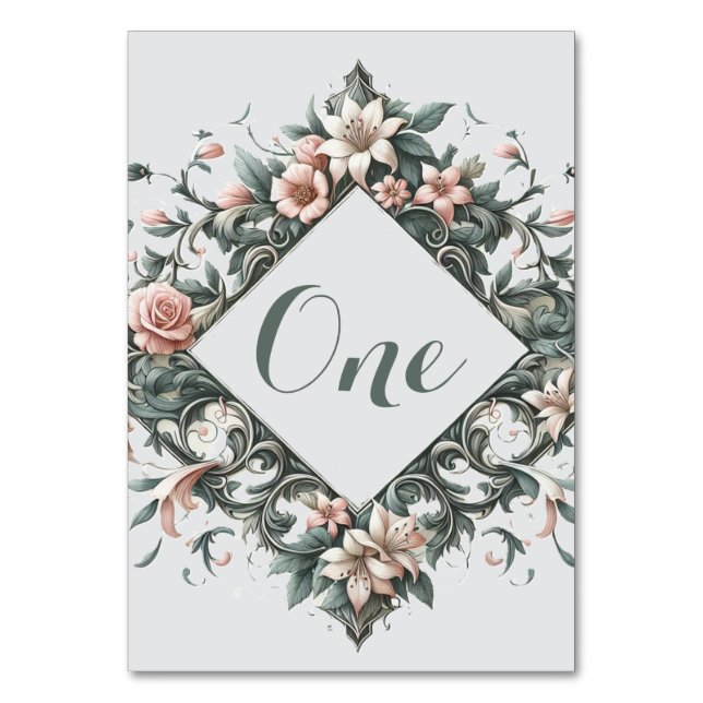 Numeração De Mesa Terthy Floral Vine (Frente)