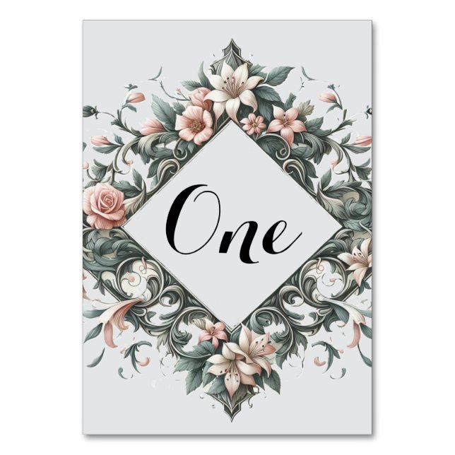 Numeração De Mesa Terthy Floral Vine (Verso)