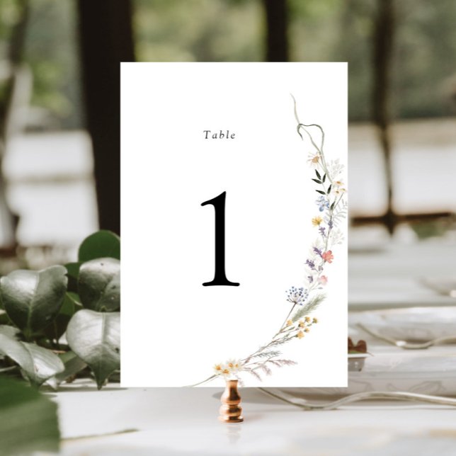 Numeração De Mesa Terthy Wildflower Wedding (Criador carregado)
