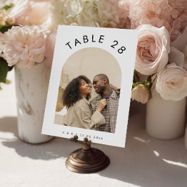 Numeração De Mesa Texto Fotográfico Arqueado Boho Minimalista Casame