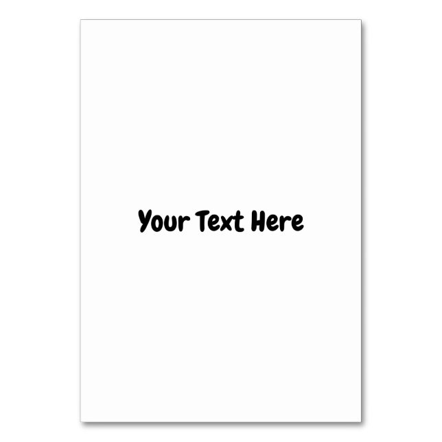 Numeração De Mesa Texto Personalizado (Frente)