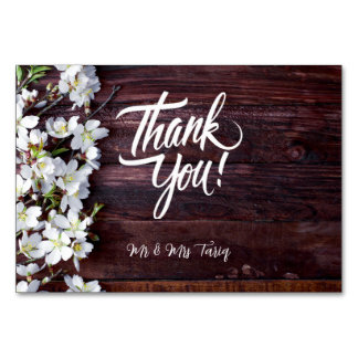 Numeração De Mesa Textura De Madeira Casamento Floral Branco Obrigad