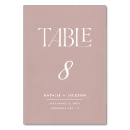 Numeração De Mesa Tinta rosada e elegante texto de roteiro pintado, 