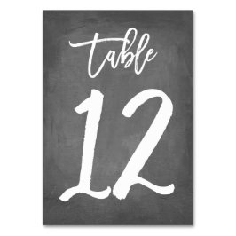 Numeração De Mesa Tipografia Chic Número de Mesa em Lousa | Mesa 12