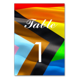 Numeração De Mesa Tipografia de Bandeira do Orgulho Casamento Person