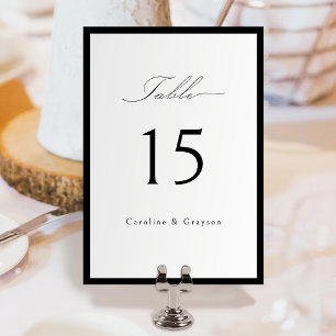 Numeração De Mesa Tipografia de Cunho Simples e Elegante para Casame