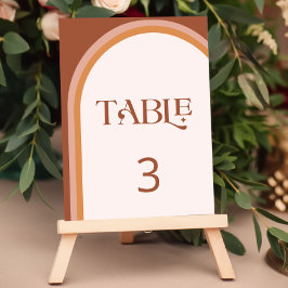 Numeração De Mesa Tipografia do Arch do Terracotta Moderno