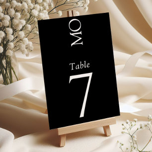 Numeração De Mesa Tipografia Minimalista Elegante Monograma Casament