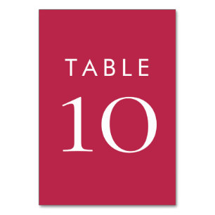 Numeração De Mesa Tipografia Simples Casamento Magenta