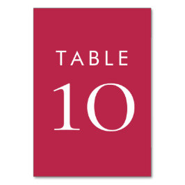 Numeração De Mesa Tipografia Simples Casamento Magenta