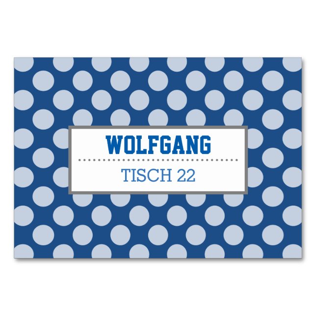 Numeração De Mesa Tischkarten Weißpunkt (Frente)