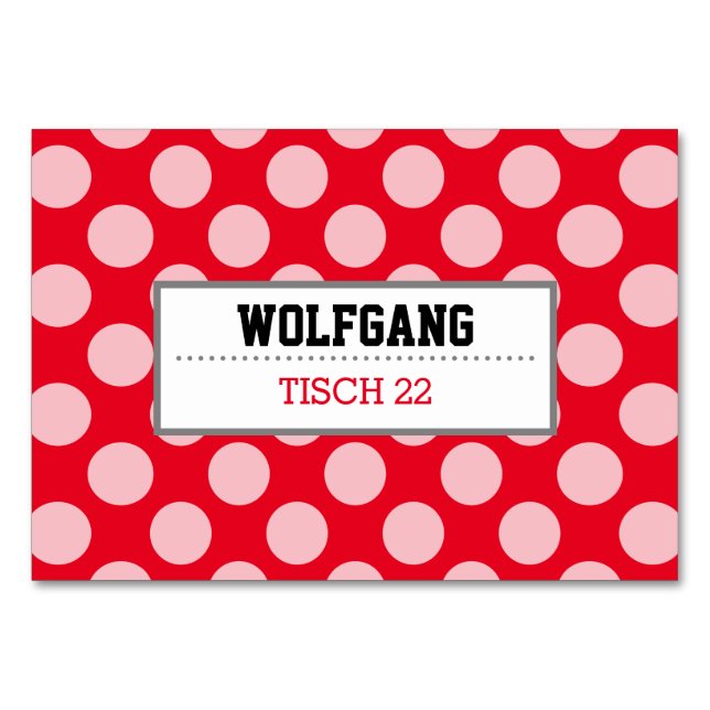 Numeração De Mesa Tischkarten Weißpunkt (Frente)