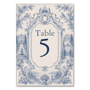 Numeração De Mesa Toile de Jouy Local História Número da Mesa de Cas