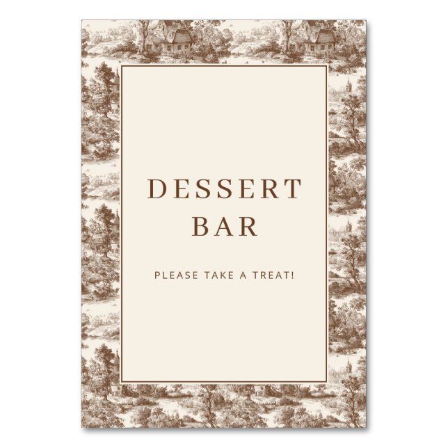 Numeração De Mesa Toile de Romance Wedding (Frente)