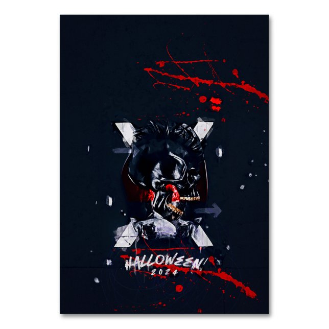 Numeração De Mesa Tomada de festa do Halloween X (Frente)