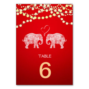 Numeração De Mesa TONELADAS de cordas do Amor-Elefante do menu das