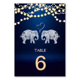Numeração De Mesa TONELADAS DE Luzes Noturnas Elephant Menu+Placa de