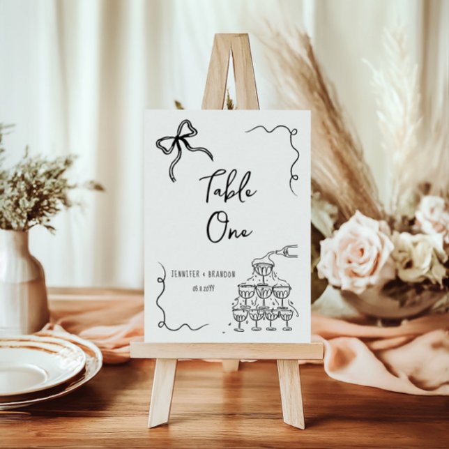 Numeração De Mesa Torre de champanhe arco branca (Criador carregado)