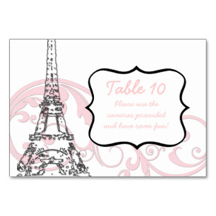 Numeração De Mesa Torre Eiffel e rolos