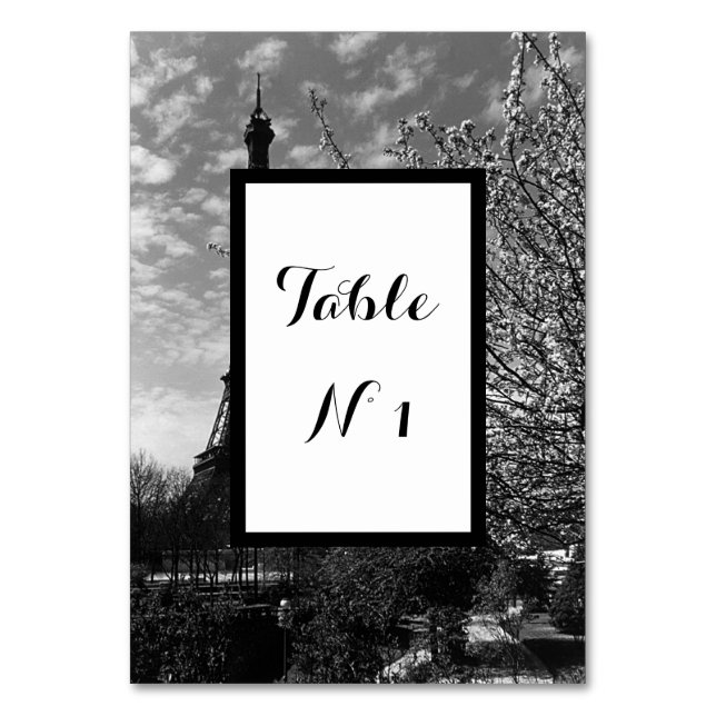 Numeração De Mesa Torre Eiffel Paris Vintage (Frente)