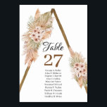 Numeração De Mesa Trendy Boho Pampas Grass Arco de Madeira Seco De P<br><div class="desc">Trendy Boho Pampas Grass Dried Palm Palm Wooden Arch cartão de número da mesa de casamento, notável trendy desert tropical apresentando cor d'água pintada mão de palmeiras secas folhas de palma misturadas pampas ervas misturadas flores tropicais misturadas e rosas cor-de-rosa e poeirentas e rosa poeirento do deserto com letra moderna...</div>