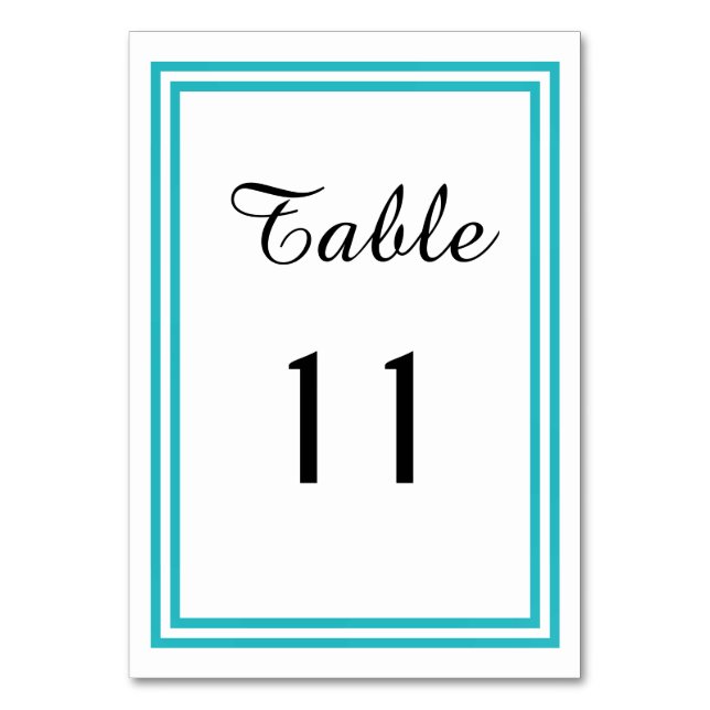 Numeração De Mesa Trim. duplo - Placa de Mesa (Frente)