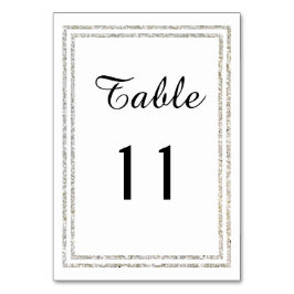 Numeração De Mesa Trim. Glittered - Mesa Card