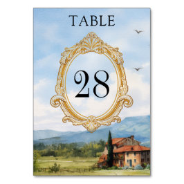 Numeração De Mesa Tuscany Countryside Wedding Table Number