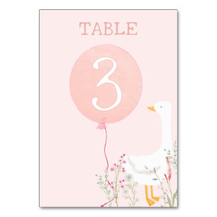 Numeração De Mesa Um Bobo Ganha primeiro aniversario de Meninas Rosa