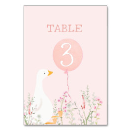 Numeração De Mesa Um Bobo Ganha primeiro aniversario de Meninas Rosa