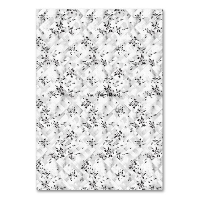 Numeração De Mesa Um design elegante preto e branco cheio de estilo (Frente)