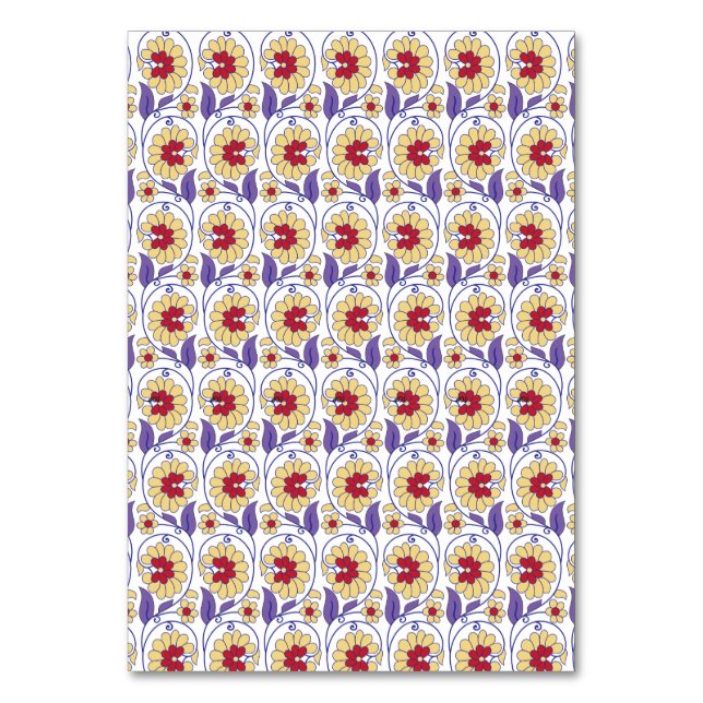 Numeração De Mesa Um design vibrante com creme amarelo e laranja (Frente)