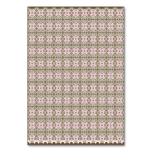 Numeração De Mesa um padrão cor-de-rosa e castanho sobre fundo branc
