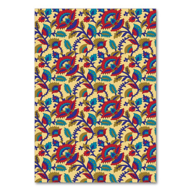 Numeração De Mesa Uma peça de arte têxtil vibrante com vermelho arro (Frente)