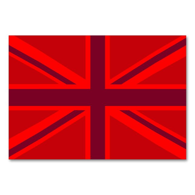 Numeração De Mesa Union Jack Vermelha (Frente)