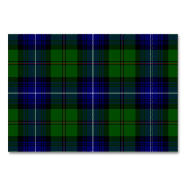 Numeração De Mesa Urquhart tartan Blue xadrez (Frente)