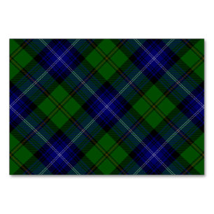 Numeração De Mesa Urquhart tartan Blue xadrez