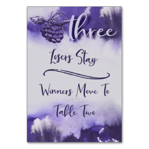 Numeração De Mesa Uvas de Bunco Wine Bonito Mesa 3