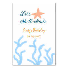 Numeração De Mesa Vamos de carapaça-embriagada durante o aniversário