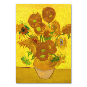 Numeração De Mesa Van Gogh Quinze Girassóis Em Uma Arte Bela Vaso