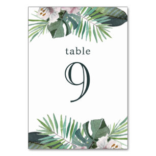 Numeração De Mesa Verão de Palma de Casamento Russo Tropical
