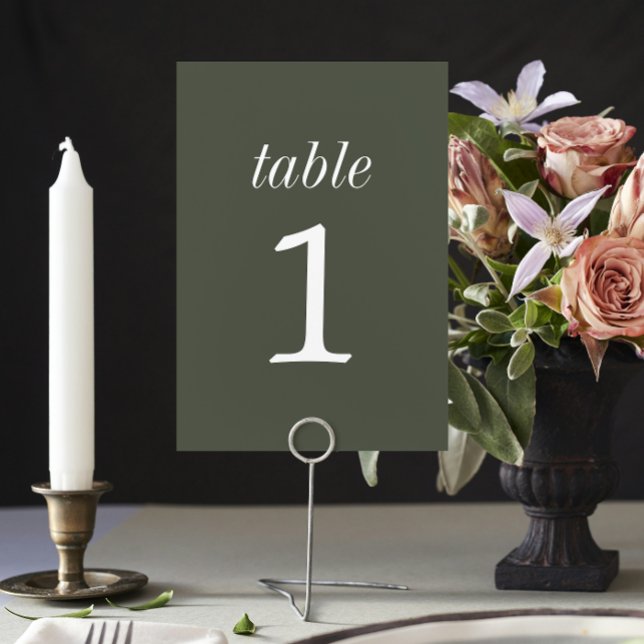 Numeração De Mesa Verdadeira Simplicidade 2 Camo Green WedTable Numb (Criador carregado)